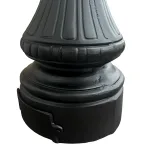 pair of 4 arm pole light street fixtures for outdoors 10 or 12 inch ball shade