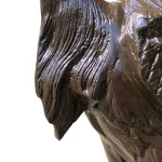 cast aluminum flamingo statue sculpture with bronze painted finish 63.5 inches