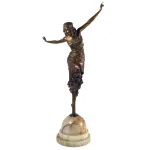 the russian dancer bronze statue on marble base paul philippe c.1925