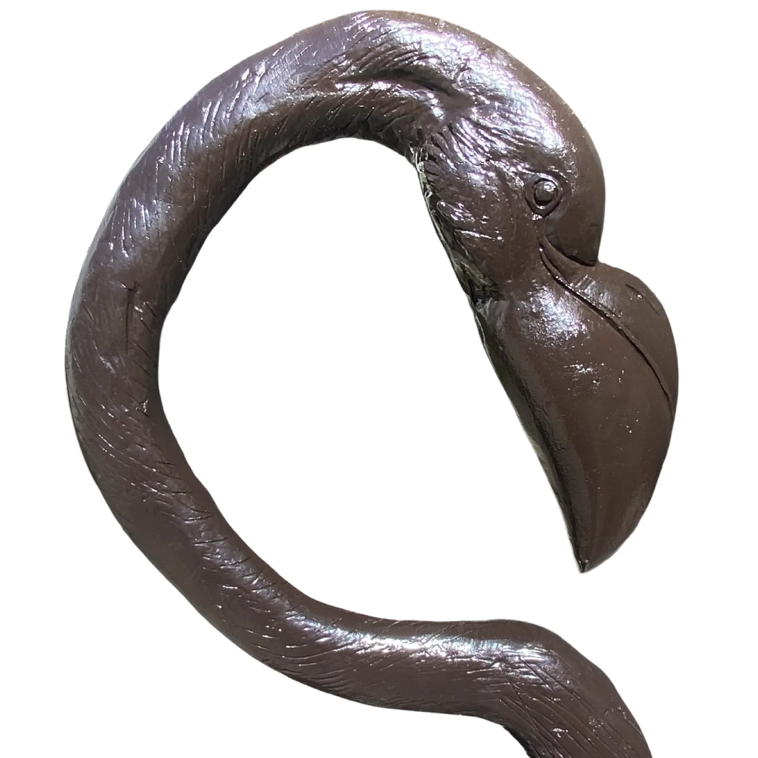 cast aluminum flamingo statue sculpture with bronze painted finish 63.5 inches