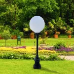 victorian style outdoor walkway pole light cast aluminum replica 43 inches
