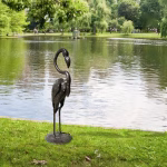 vintage flamingo statue