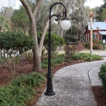 New Orleans street lamp with arched French design