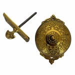 antique replica non electric solid brass hand crank twist doorbell