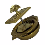 antique replica non electric solid brass hand crank twist doorbell