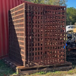 real antique rusted iron jail cell prison with fold up bed western holding cell
