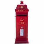 standing cast aluminum red british er ii post box cast iron replica mailbox