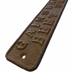 original antique cast iron gains bro beet drill advertising sign.