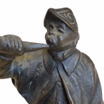 antique bronze statue richard w lang listed artist the night watchman