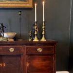 antique brass push up pair of canldesticks circa 1840