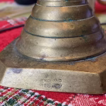 antique brass push up pair of canldesticks circa 1840