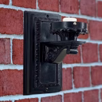 cast iron victorian floral wall sconce porch light