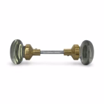 brass or bronze round glass door knobs vintage replica of antique