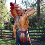 native american cigar store indian chief statue for tobacco lifesize