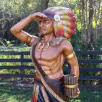 native american cigar store indian chief statue for tobacco lifesize