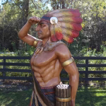 native american cigar store indian chief statue for tobacco lifesize