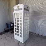 white english telephone phone booth british call box vintage style wooden