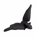 pair of aluminum gothic sitting winged gargoyles