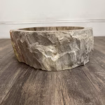 bathroom counter top petrified wood vanity vessel basin sink pws 08