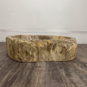 bathroom counter top petrified wood vanity vessel basin sink pws 24