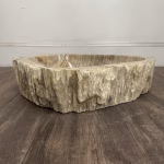 bathroom counter top petrified wood vanity vessel basin sink pws 01