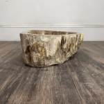bathroom counter top petrified wood vanity vessel basin sink pws 25