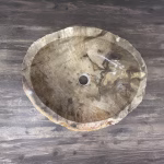 bathroom counter top petrified wood vanity vessel basin sink pws 08