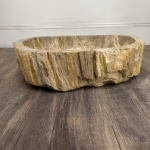 bathroom counter top petrified wood vanity vessel basin sink pws 12
