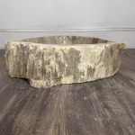 bathroom counter top petrified wood vanity vessel basin sink pws 16