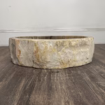 bathroom counter top petrified wood vanity vessel basin sink pws 06
