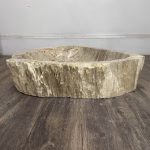 bathroom counter top petrified wood vanity vessel basin sink pws 16