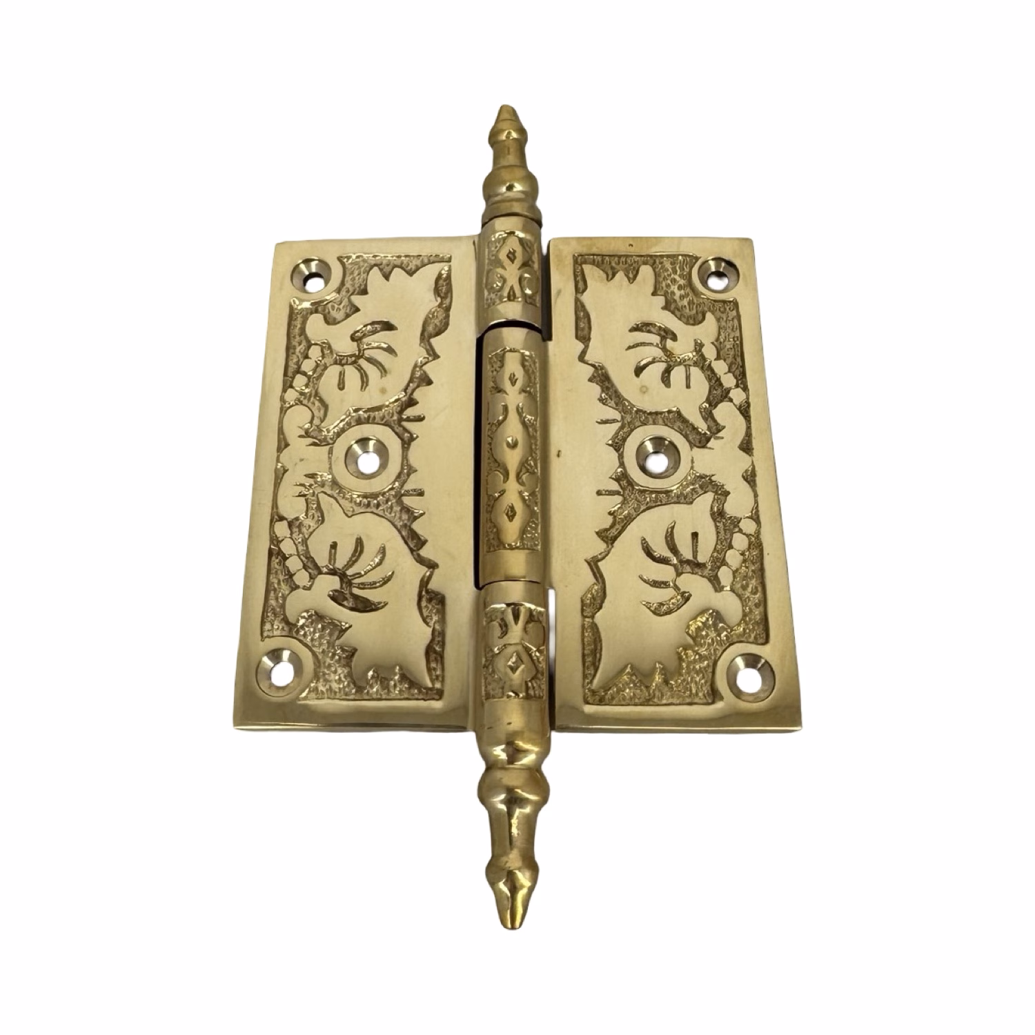 victorian polished brass door hinge 3.5 inch