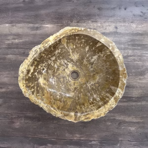 bathroom counter top petrified wood vanity vessel basin sink pws 05