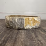 bathroom counter top petrified wood vanity vessel basin sink pws 24