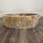bathroom counter top petrified wood vanity vessel basin sink pws 08