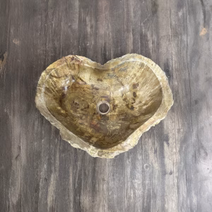 bathroom counter top petrified wood vanity vessel basin sink pws 22