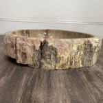 bathroom counter top petrified wood vanity vessel basin sink pws 11