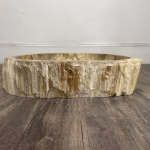 bathroom counter top petrified wood vanity vessel basin sink pws 18