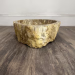 bathroom counter top petrified wood vanity vessel basin sink pws 17
