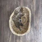 bathroom counter top petrified wood vanity vessel basin sink pws 06
