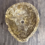 bathroom counter top petrified wood vanity vessel basin sink pws 17