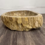 bathroom counter top petrified wood vanity vessel basin sink pws 12