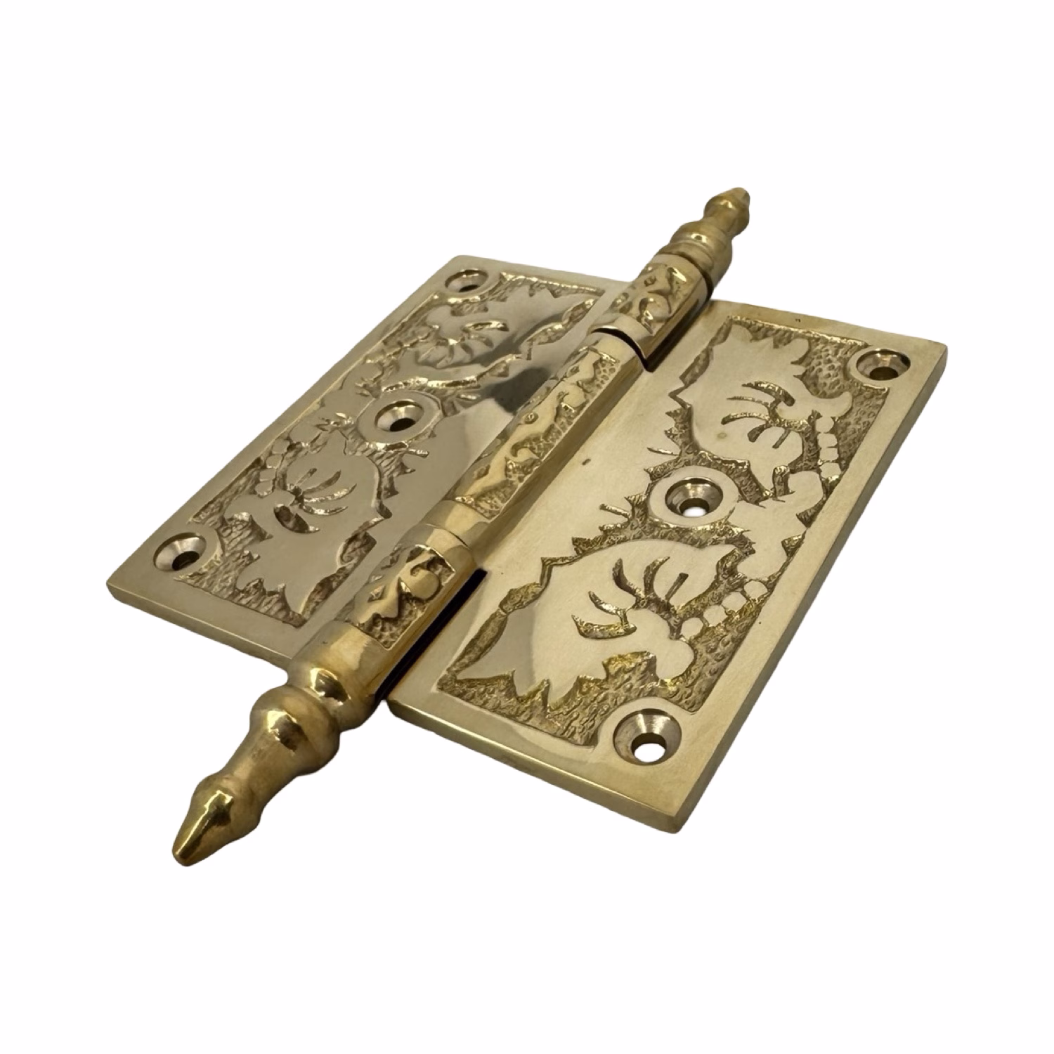 victorian polished brass door hinge 3.5 inch