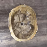 bathroom counter top petrified wood vanity vessel basin sink pws 24