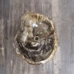 bathroom counter top petrified wood vanity vessel basin sink pws 04