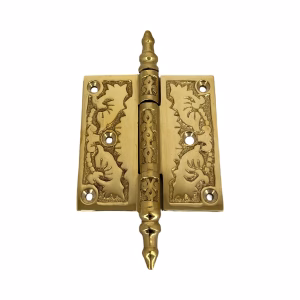 victorian polished brass door hinge 3 inch
