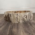 bathroom counter top petrified wood vanity vessel basin sink pws 11