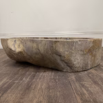 bathroom counter top petrified wood vanity vessel basin sink pws 04