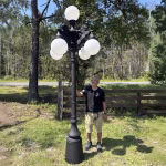 10 ft 5 arm lion antique light poles for commercial or residential use