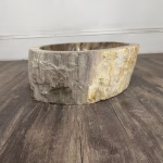 bathroom counter top petrified wood vanity vessel basin sink pws 08